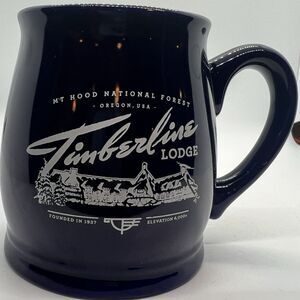 Timberline  coffee mug national park oregon forest mt hood state souvenir blue